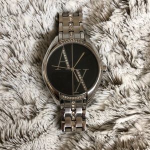 AX woman’s watch embellished with crystals